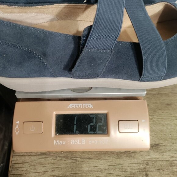 Vionic Blue Suede Shelby Elastic Straps Women's Mary Jane Shoes Size 11 - Picture 9 of 9